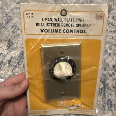Vintage Calectro GC Electronics L-Pad Wall Plate Remote Volume Control S 2-180