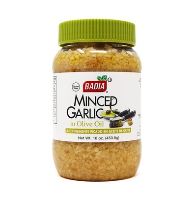 Badia Minced Garlic in Olive Oil, 16 oz   Fresh Garlic, Bold 16 Ounce 