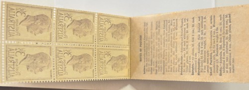 Commonwealth of Australia 1952-3 B56C.T WAX LEAVES 3½d KGVI booklet pink stitch - Bild 5 von 8