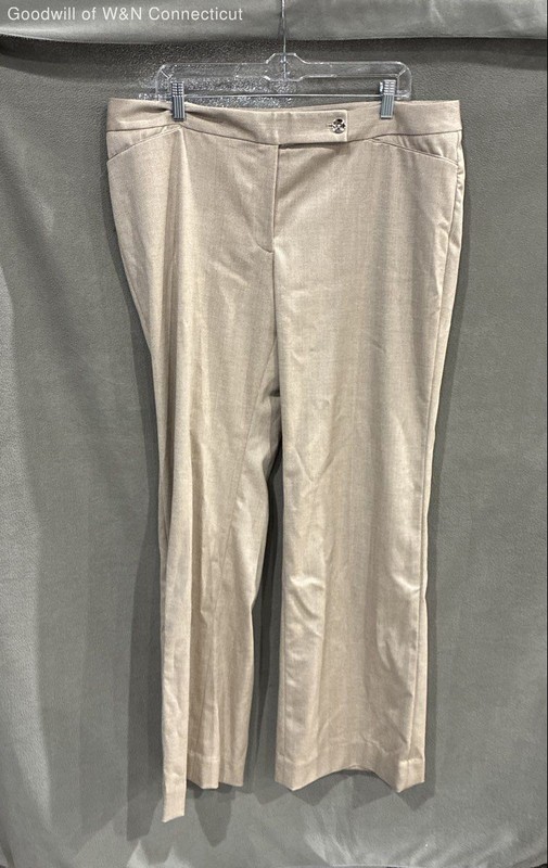 White House Black Market Women's Beige Legacy Modern Boot Cut Pants Size 16R