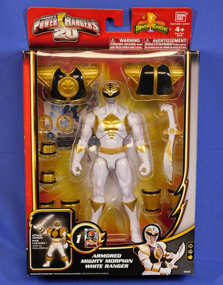 MIGHTY MORPHIN POWER RANGERS 20TH ARMORED WHITE RANGER BANDAI 2013