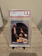 NBA Properties 1990 Hoops Byron Scott #159 Los Angeles Lakers Iconic Grading NBA
