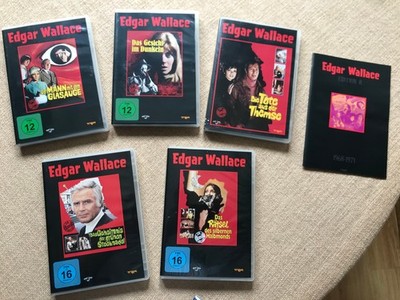 '' DVD '' 5 x Edgar Wallace mit Heft  und Box sehr gut erhalten