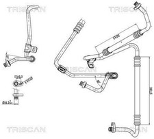 AC High Low Pressure Line Hose TRISCAN Fits CITROEN PEUGEOT 05-15 6460.SF