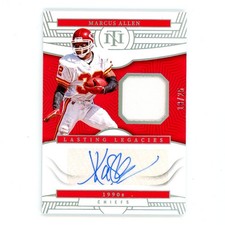 2022 National Treasures Marcus Allen #LLE-MAL Lasting Legacies Holo Silver #/25
