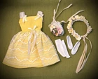 Vintage 1964 Mattel Skipper Clothes~”Flower Girl” With Accessories ~ SKU 1904
