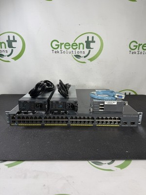 Cisco WS-C2960XR-48FPD-I 48-Port PoE+ Dual 1025WAC PSU C2960X-STACK