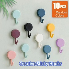 10 Self Adhesive Strong Sticky Hooks Heavy-Duty Wall Seamless Hook