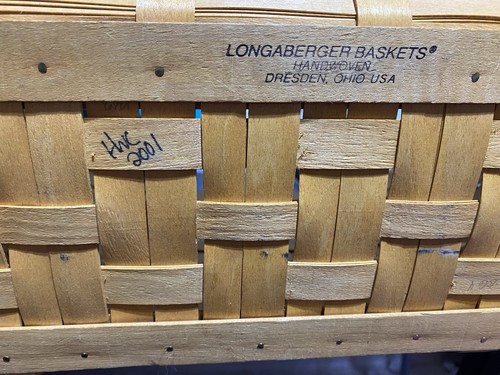 Cesta grande de paseo marítimo Longaberger 2001 con adorno de dólar de arena - Imagen 5 de 7