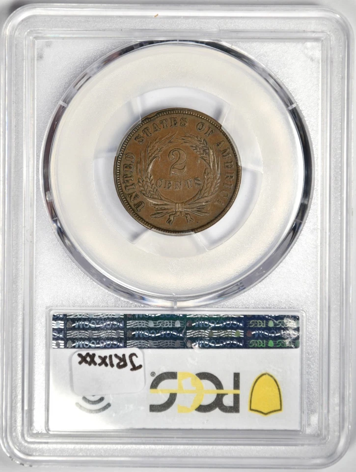 1866 2C TWO CENT ~ PCGS AU55 ~ NICE SURFACES! - Image 4 of 4