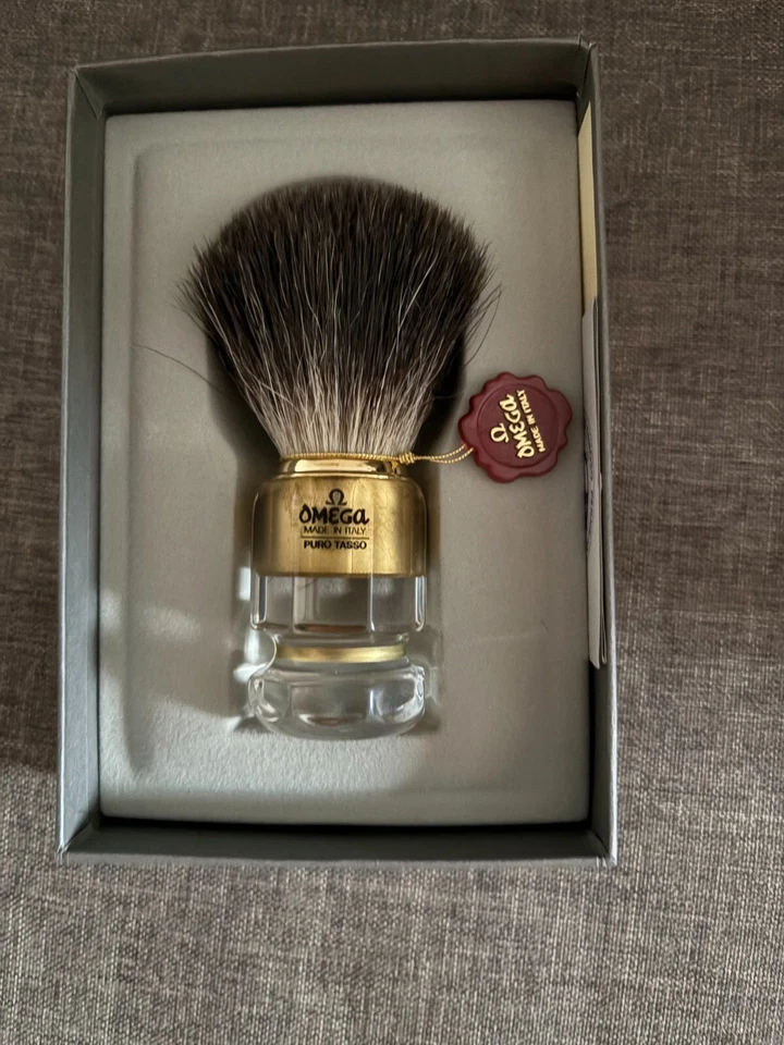 Cepillo de afeitar Omega 6186 Pure Badger hecho en Italia Foto 2 de 3