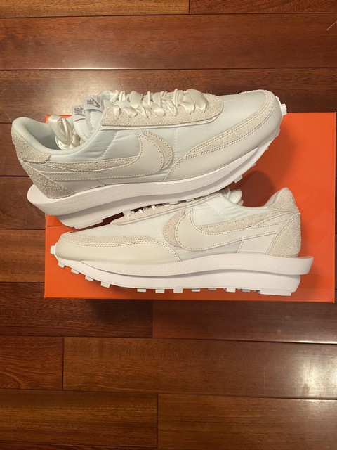 sacai x nike ldv waffle white nylon