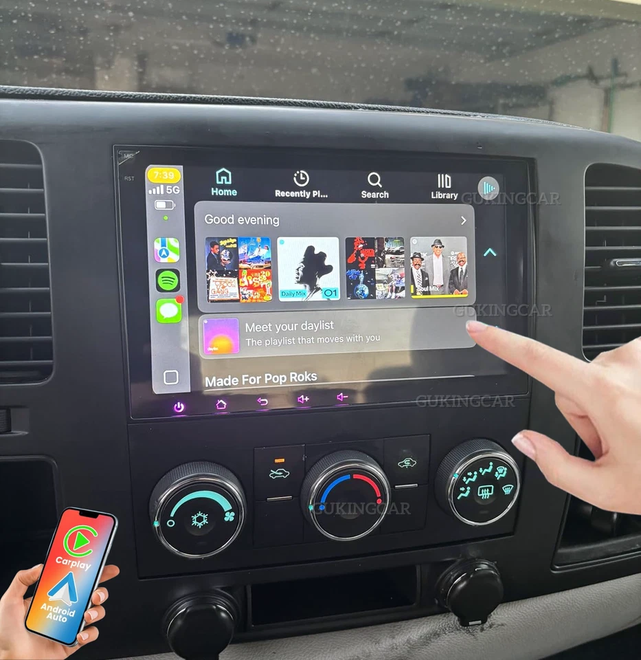 For 2007-2014 GMC Sierra 1500 2500 3500 Android 13 Car Radio Stereo GPS CarPlay - Image 4 of 4