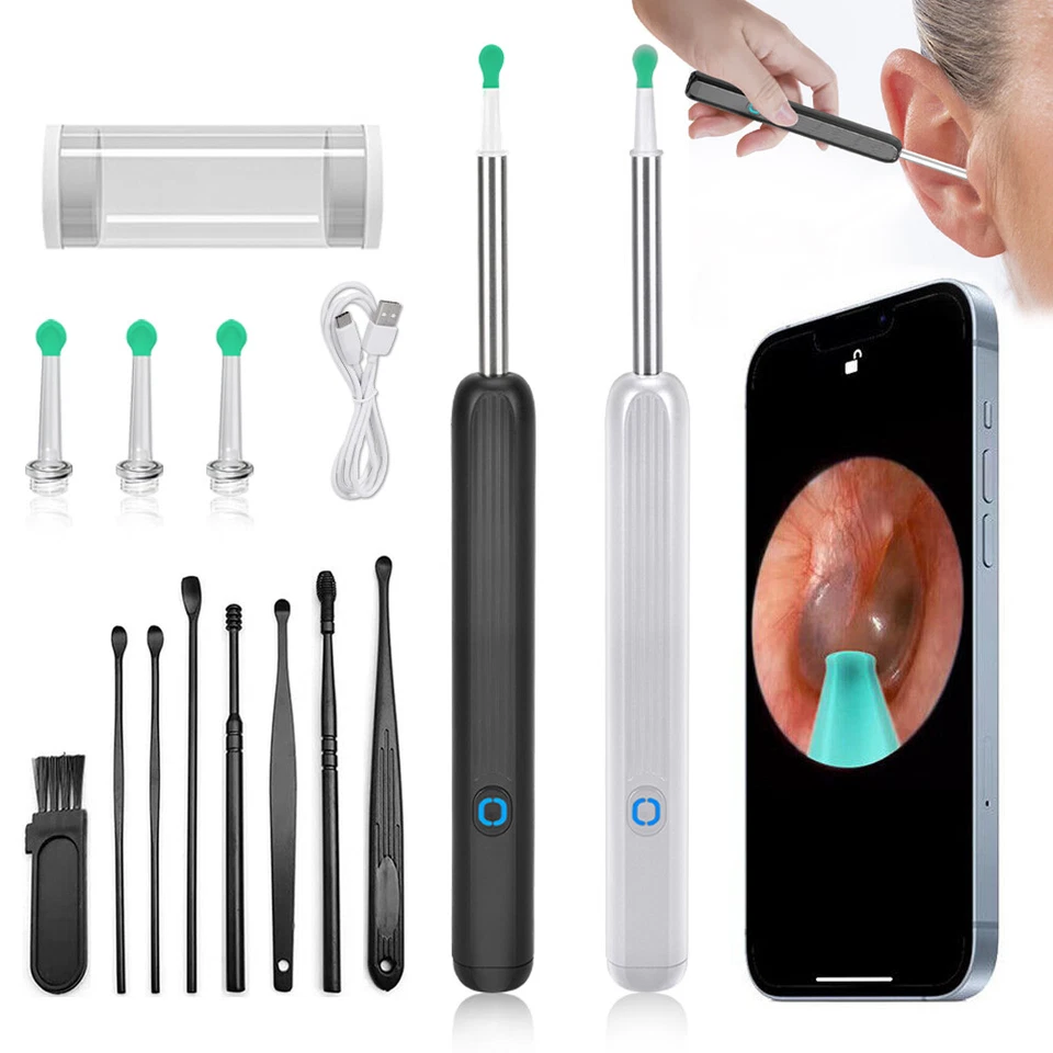 Ear Cleaner Ear Wax Remover Camera Cleaning Removal Pick Tool Light Visual Scoop - image 2 of 4