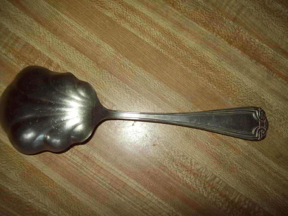 Cuchara cuchara galleta PLATA COLONIAL servidor cubiertos 9" Foto 4 de 4