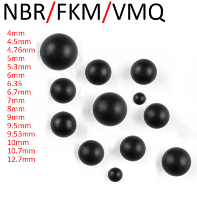 Vollgummikugel Nitril NBR/FKM/VMQ Kugeln Ölbeständiges Kraftstoff Benzin Diesel