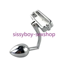 Stainless Steel Plug ring Male Chastity Ball Stretcher Scrotum Testis Restraint