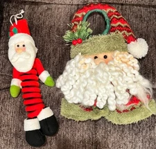 DanDee~Christmas Santa Claus Door Hangers~Set Of 2~Santa Design~Soft**See Note