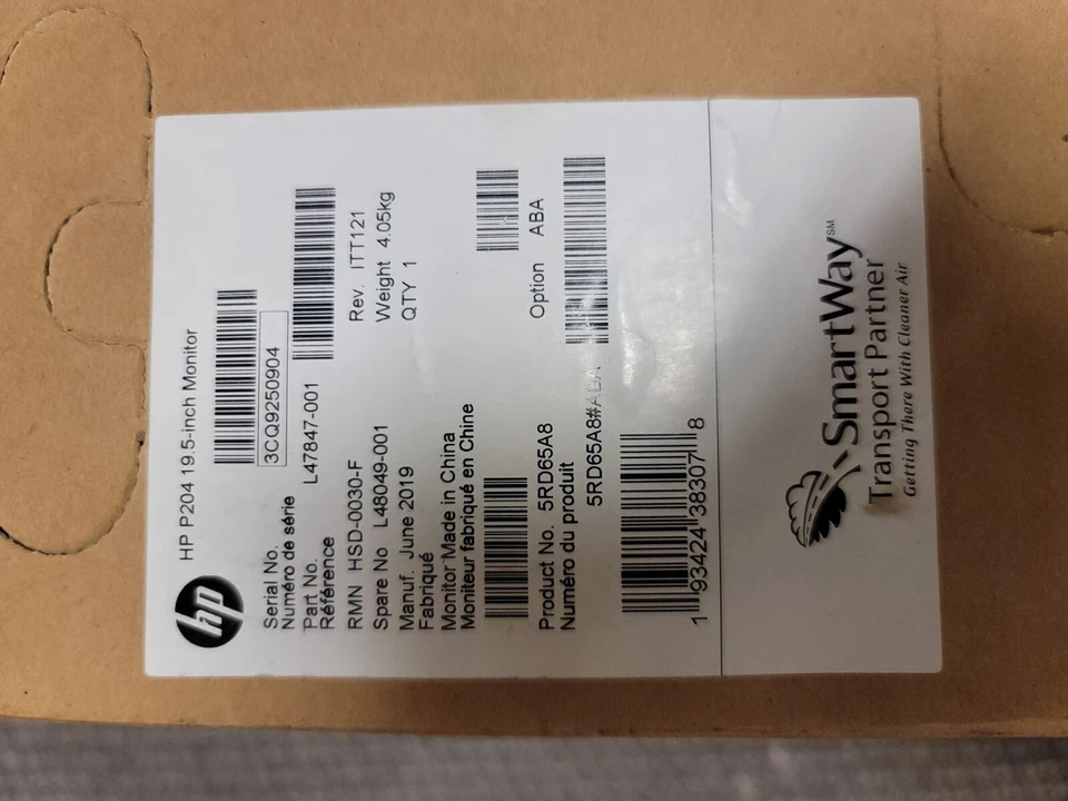 HP Hewlett Packard 5RD65A8ABA Smart Buy P204 19.5in Monitor - Image 3 of 4