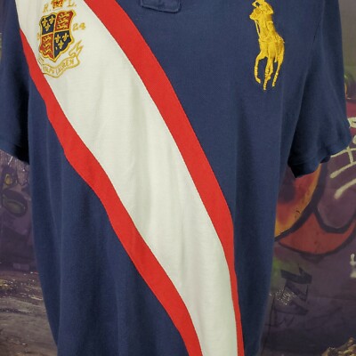 Polo Ralph Lauren Embroidered Patch Polo Shirt Size Large