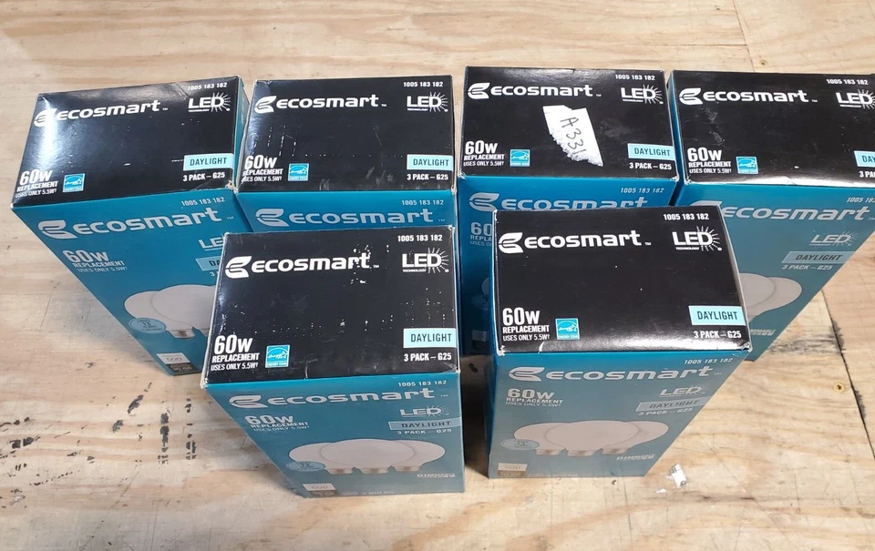 Lot(6) 3-Pk EcoSmart 60-Watt Equivalent G25 Globe Dimmable ENERGY STAR Frosted - Image 2 of 4