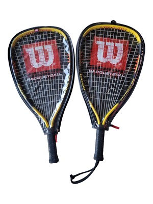 *Fantastic Condition* 2 Wilson Ripper Titanium Racquetball Racquets BLK & Yellow
