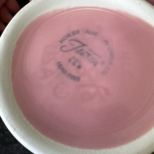 6 Vintage 1998 Fiesta Rose Homer Laughlin Pink "O"Ring Handle Coffee Mugs USA - Picture 11 of 24