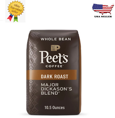 New Peet's Coffee Major Dickason's Blend, Dark Roast Whole Bean Coffee, 10.5 oz