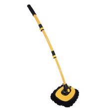 57'' Car Wash Brush with Long Handle Chenille Microfiber,Retractable 15  Bent Po