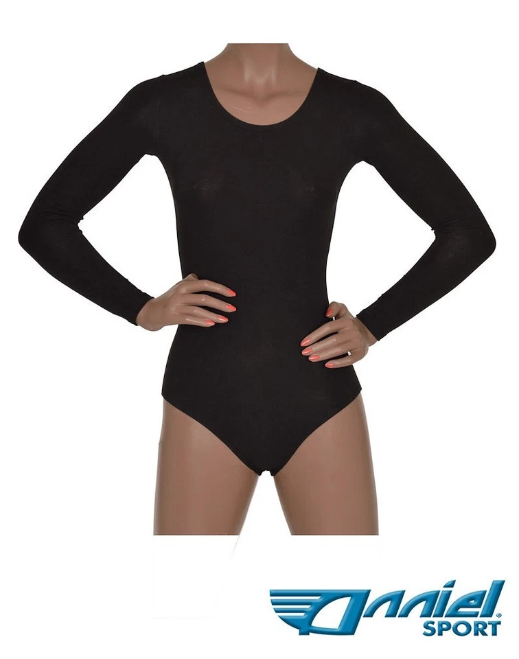Body danza classica in cotone manica lunga. Anniel art.8100 Made in Italy - Immagine 3 di 4