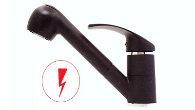   Spültischarmatur  mit Brause Granit Schwarz Küchenarmatur Anthrazit Ausziehbar