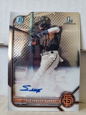 Alexander Suarez 2022 Bowman Chrome Signed On-Card Auto 1st Prospect RC