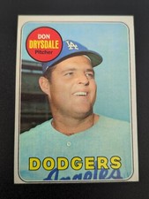 1969 Topps Baseball 400 Don Drysdale LA Dodgers - HOF - EXMT - NM