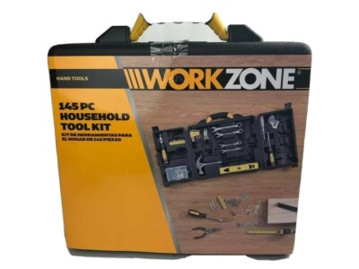 New Workzone 145pc Househols Tool Kit 