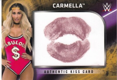 2018 Topps WWE Women's Division Carmella 1/10 Kiss Gold Parallel #KC-CR Karte