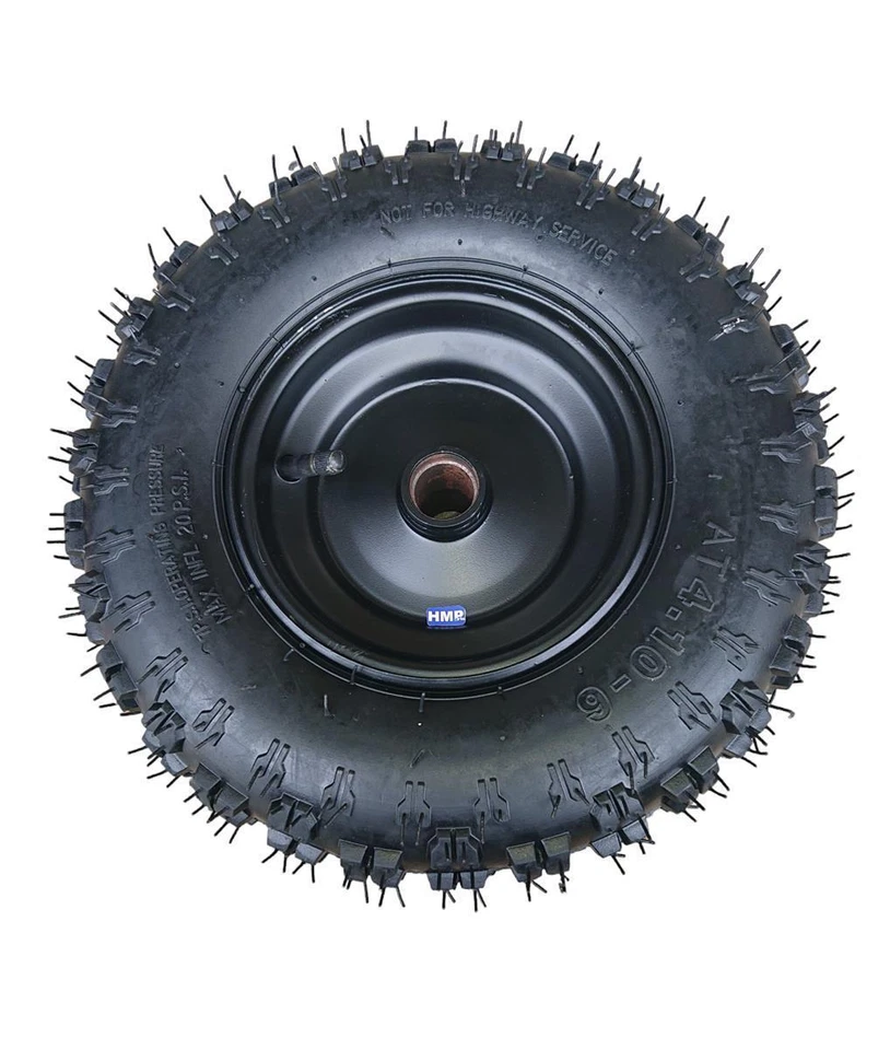 Komplettrad Felge 6 Zoll vorne schwarz mit Reifen 4.10-6 ATV Kinderquad HMParts - Bild 4 von 4