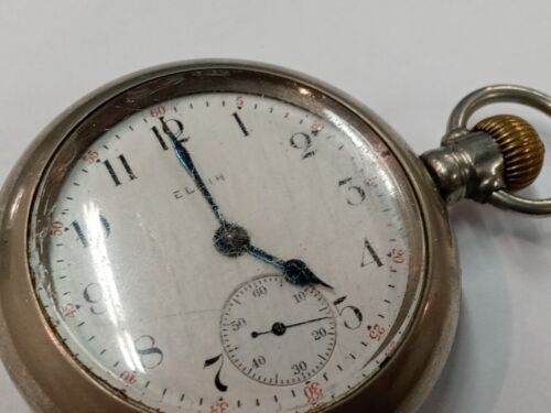 ~Reloj Bolsillo Elgin G.M. 1895 Wheeler Grado 82 Modelo 3 18s 15j PIEZAS/REPARACIÓN - Imagen 3 de 12