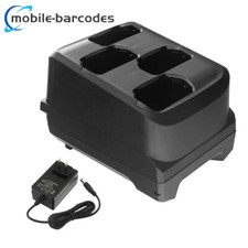 4-Slot Battery Cradle with Adapter Power Supply for Zebra MC3200 MC3300