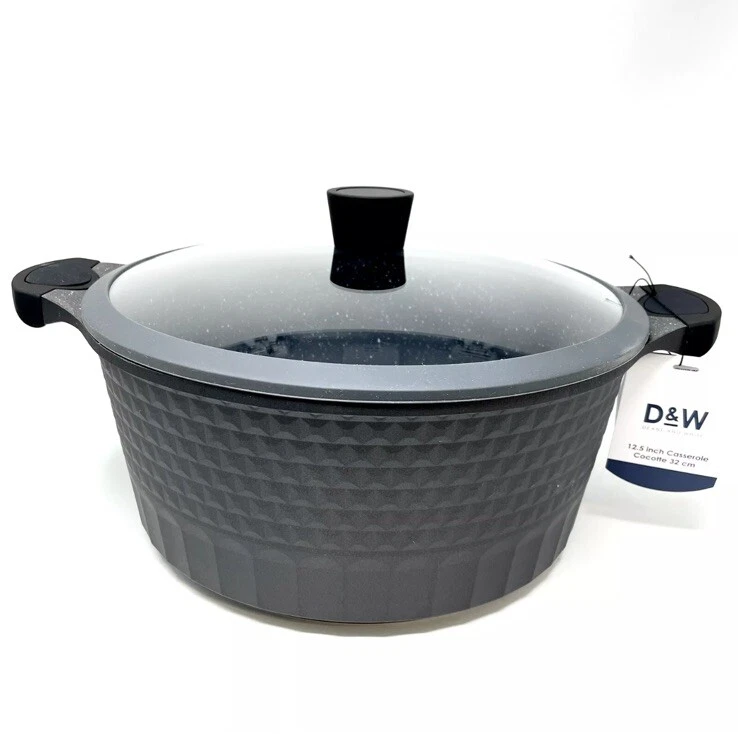D&W Pot/Casserole 12.5" Inch,10 Qt With Lid Big Party Size Nonstick Cookware New
Opens in a new wind