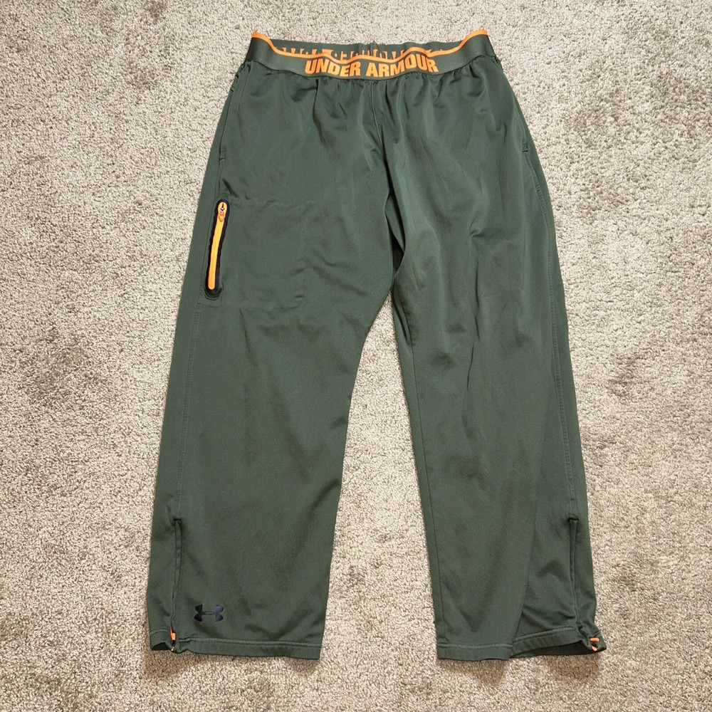 Under Armour Mens XXL Fleece Training Pants with Ankle Zipper in Green