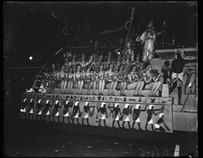 Photo:1935 Parade Float Women Costumes Egyptian Themed Night Scene