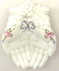 Vintage Westmoreland Milk Glass Open Hands Hand-painted Ribbons & Bows Pattern