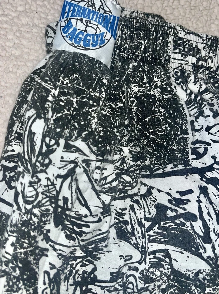 Pantalones vintage años 80 INTERNATIONAL BAGGYZ paracaídas culturismo gimnasio M Foto 3 de 4