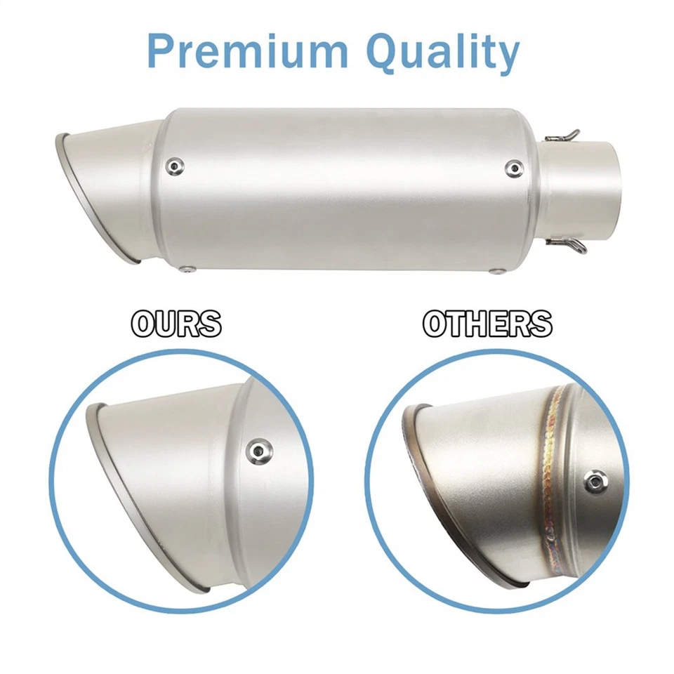 Tubo de escape silenciador deslizable universal de acero inoxidable 38-51 mm para Triumph Victory Foto 4 de 4