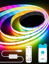 RGB Smart IC COB LED Strip Light USB 5V 6.56Ft/2M,Work with Alexa/Google Assista