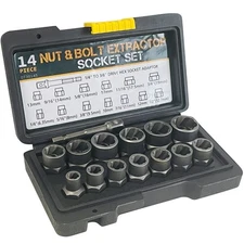 14 Pcs Nut & Bolt Extractor Kit, of Bolt Removal Tool Set, Extractor Socket Tool