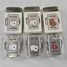 Vintage CAMEL Cigarettes RJ Reynolds Poker Lighters Flop Turn All In NOS READ⬇