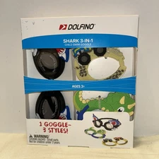 Dolfino 3-in-1 Swim Goggles Shark Dinosaur Trucks Set Kids Unisex L2010