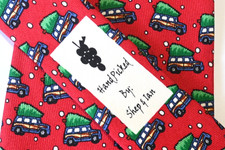 BOY'S VINEYARD VINES TIE RED/CARS PRINT WIDTH: 3.25" LENGTH: 50"