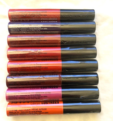 LOT of 8 NXY LIP LUSTRE GLOSSY TINT Lip Gloss 0.27 Fl. oz           